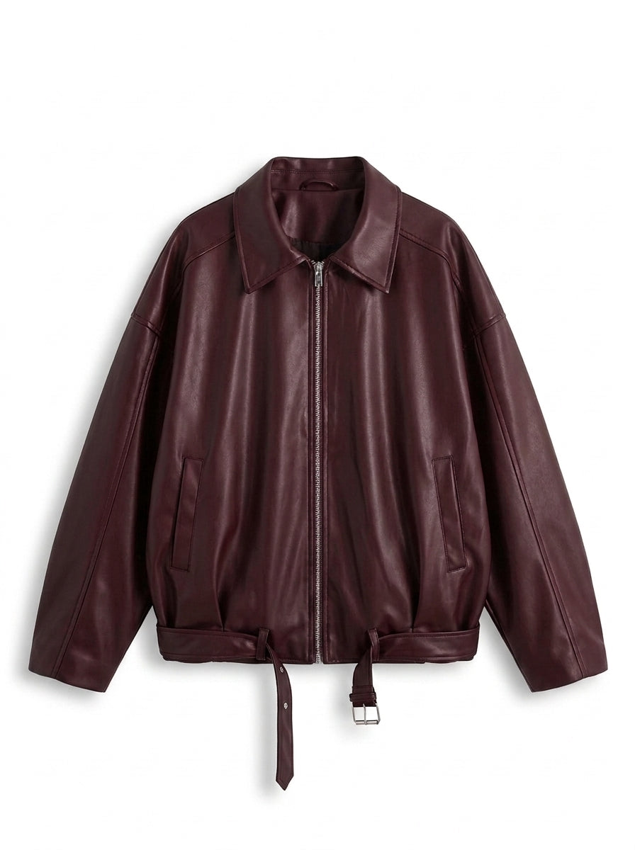 Blouson Aviateur bordeaux à plat