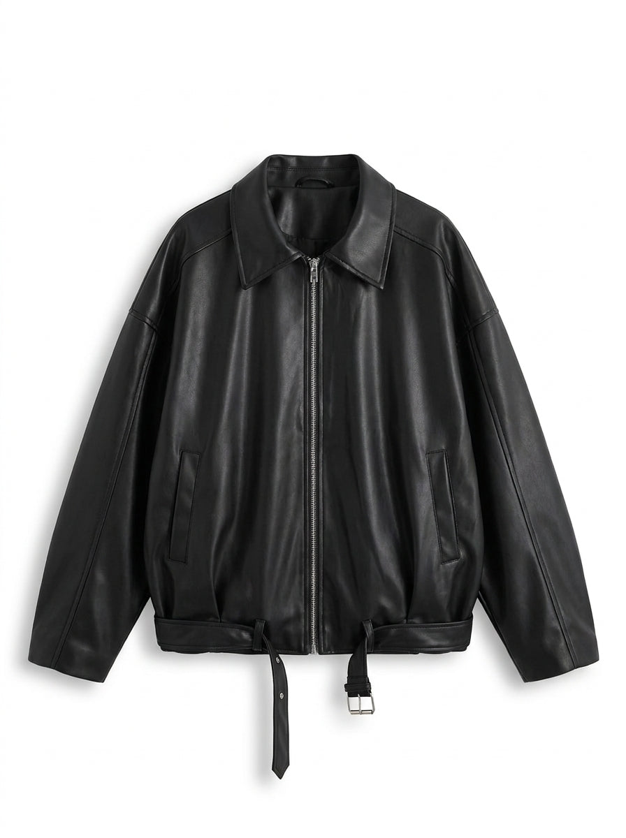 Blouson Aviateur noir à plat