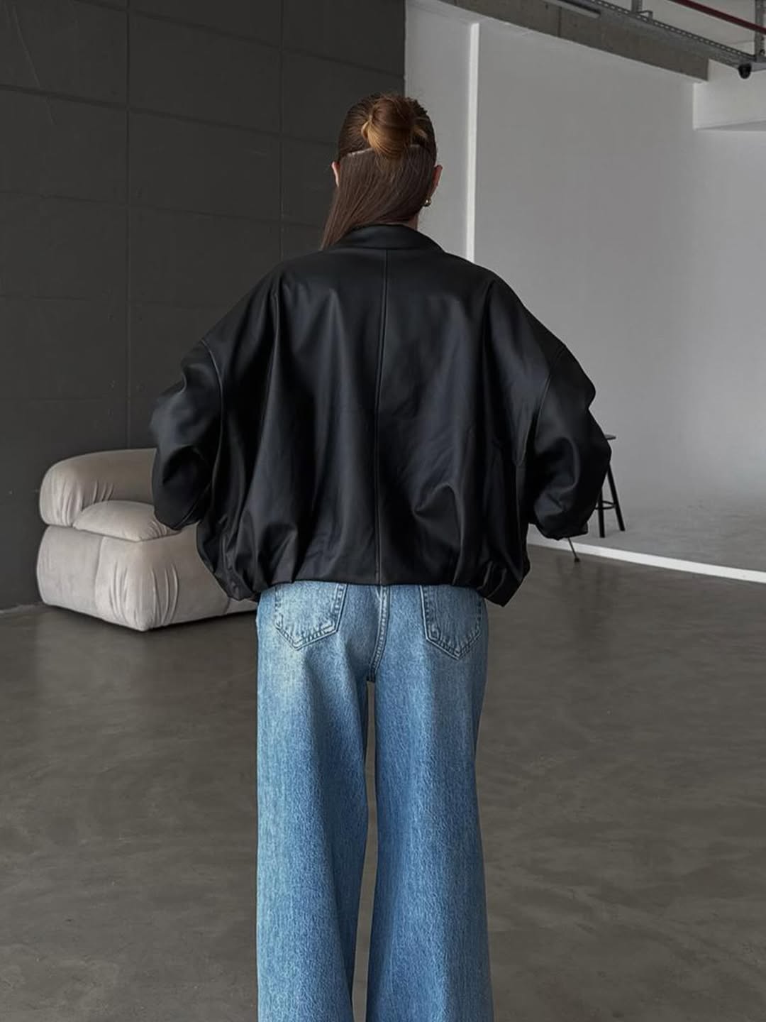 Blouson Aviateur noir — dos