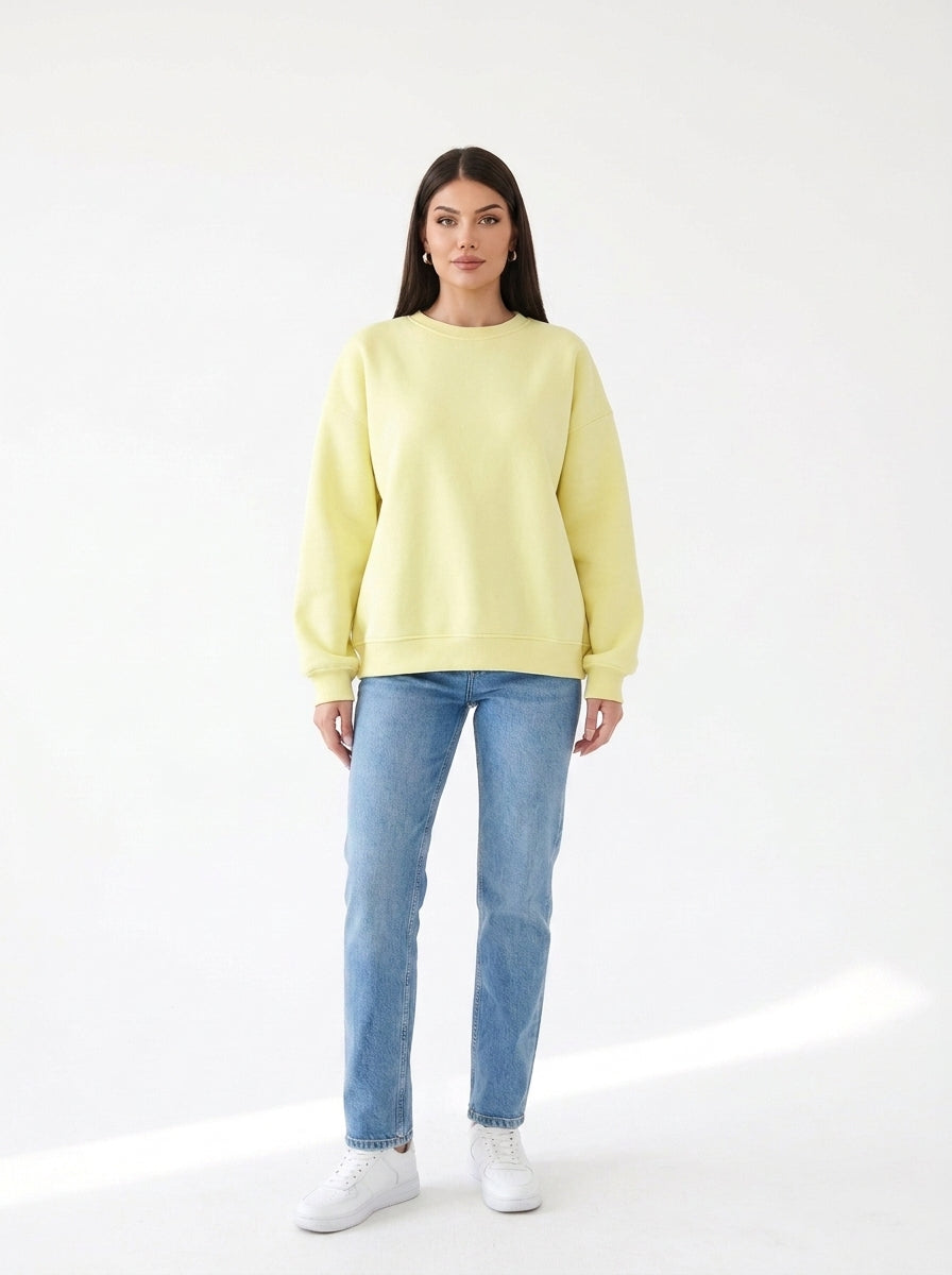 Sweat Cocon jaune citron