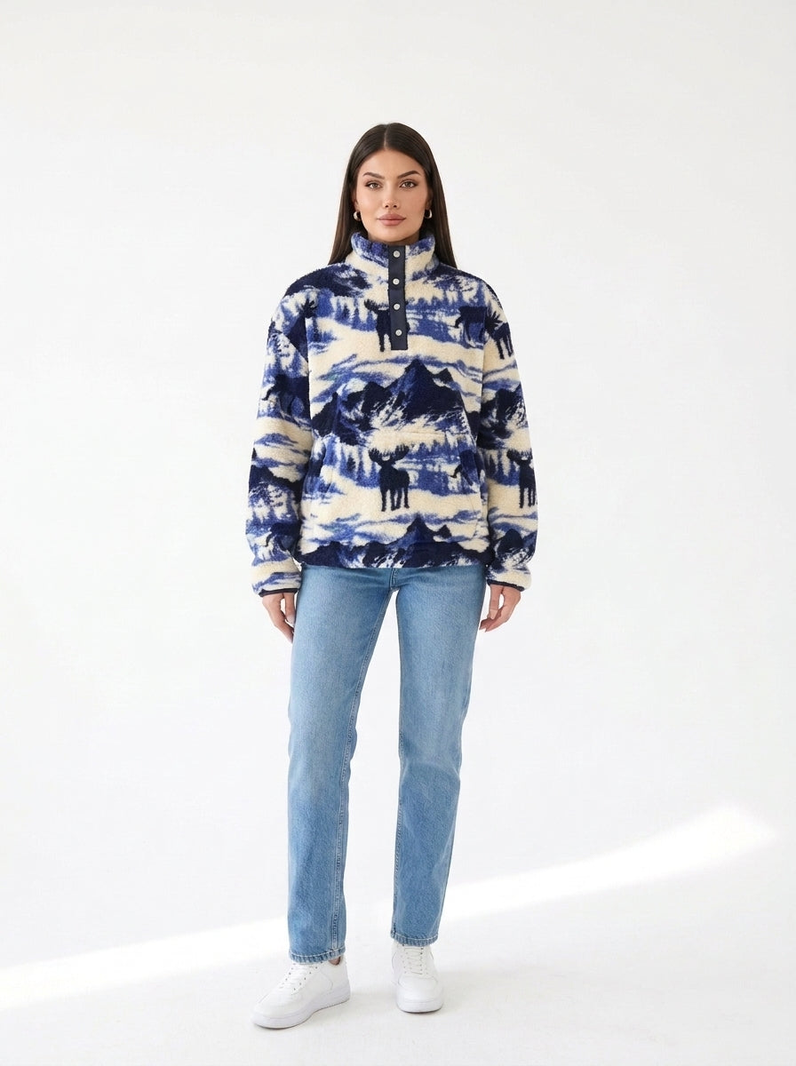 Polaire Sherpa Grand Nord bleu