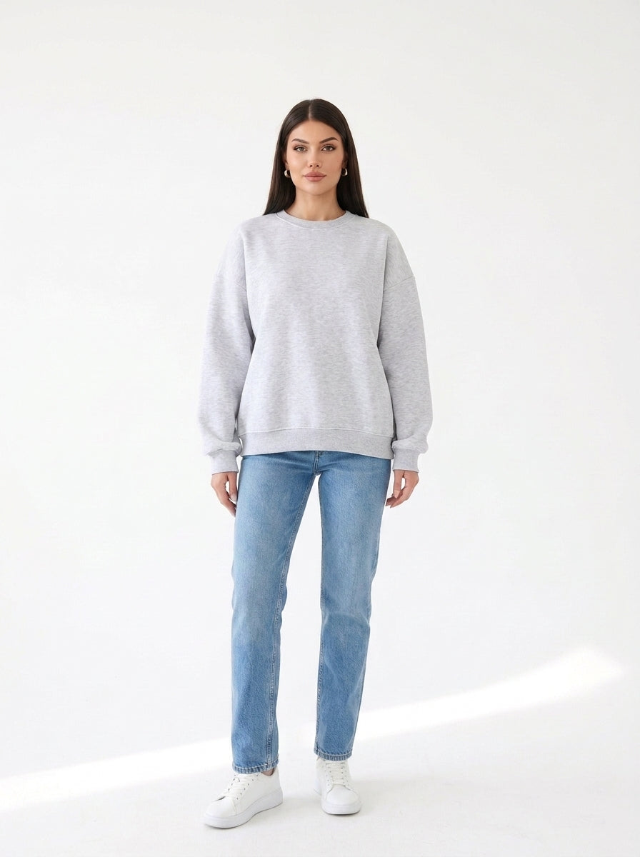 Sweat Cocon gris chiné